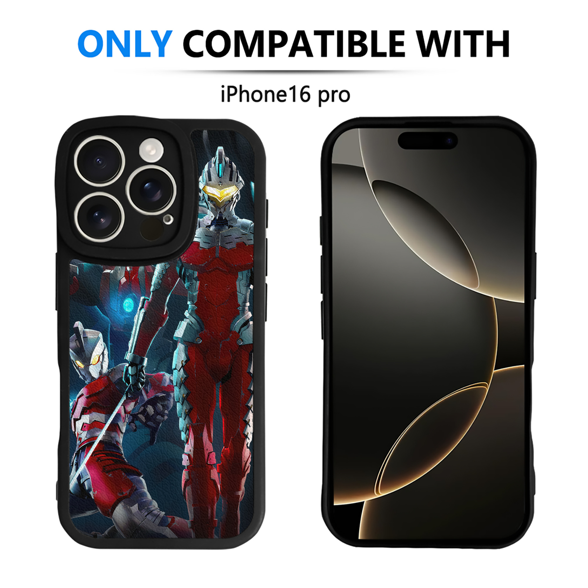 （画像用） ウルトラマン Ultraman 【iPhone 16シリーズ対応】シリコンスマホケース（レザー調） 材質：シリコン
